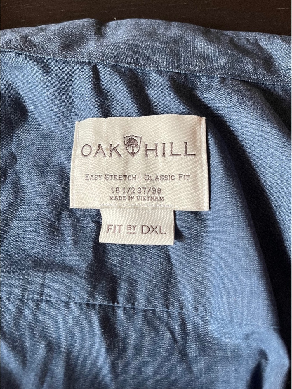 Dark blue Oak Hill men’s dress shirt 18 1/2 inch neck